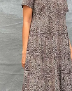 Threads of Earth Blockprinted Cotton Dress