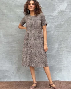 Threads of Earth Blockprinted Cotton Dress