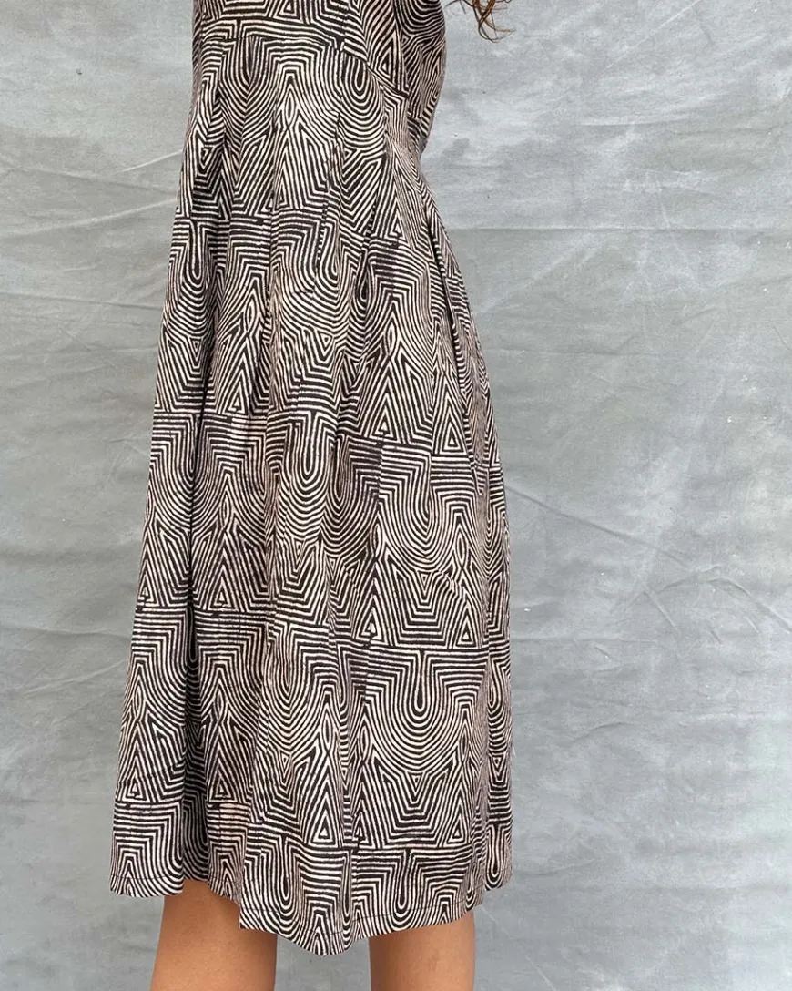 Threads of Earth Blockprinted Cotton Dress
