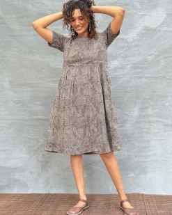 Threads of Earth Blockprinted Cotton Dress