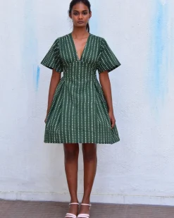Tropic Handblockprinted Cotton Dress-Sor