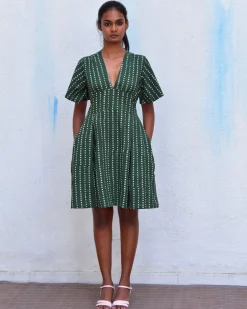 Tropic Handblockprinted Cotton Dress-Sor