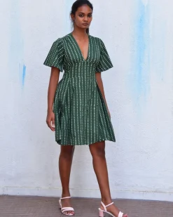 Tropic Handblockprinted Cotton Dress-Sor