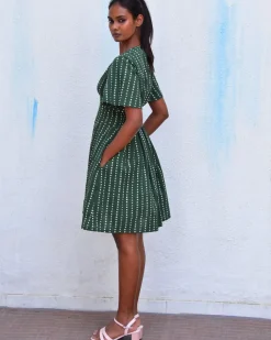Tropic Handblockprinted Cotton Dress-Sor