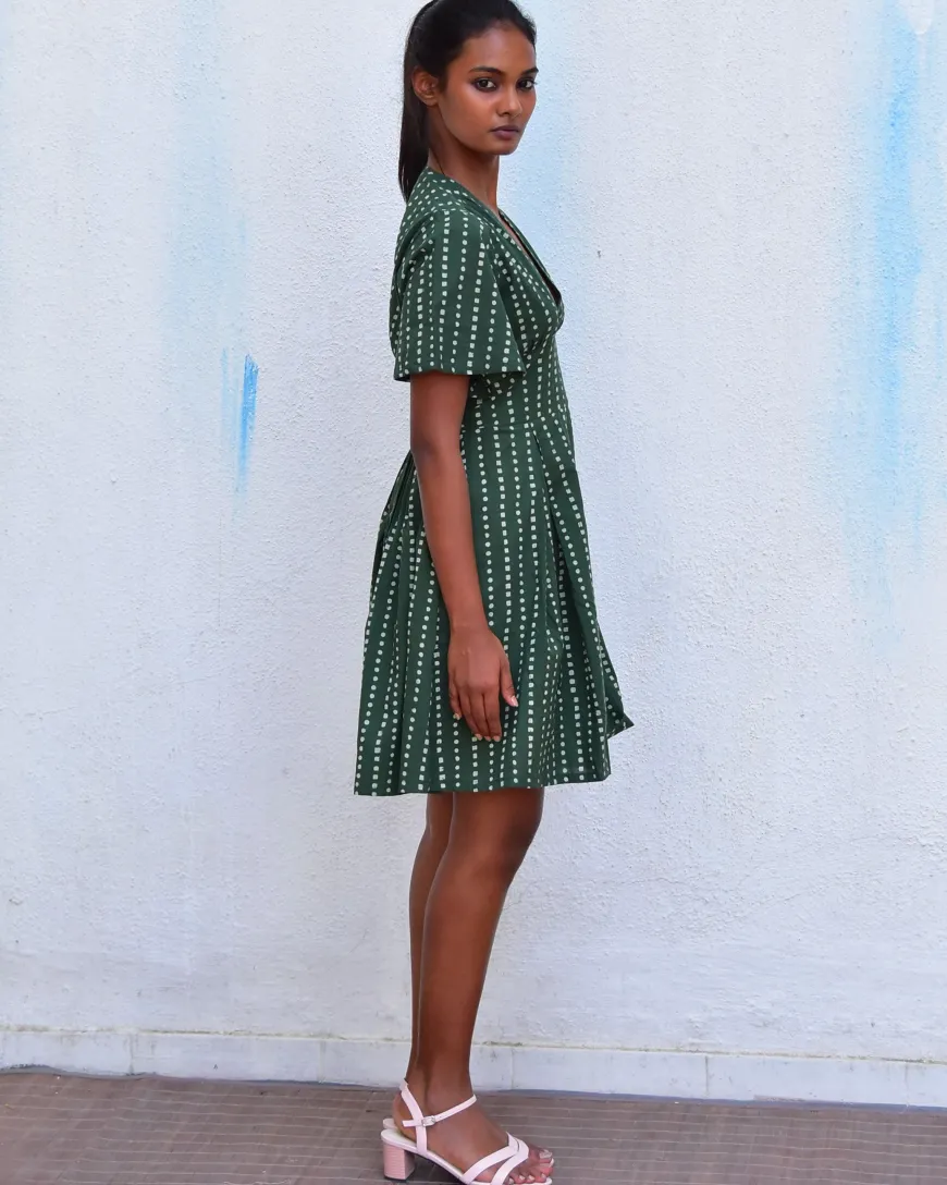 Tropic Handblockprinted Cotton Dress-Sor