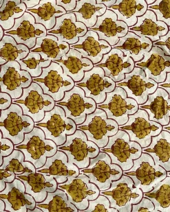 Tu Dilruba Ivory Block Printed Cotton Dress - WW