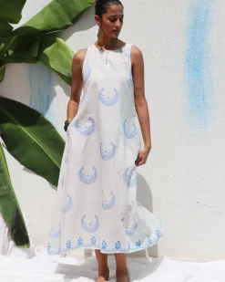 Vanessa Handprinted Cotton Dress - WITC