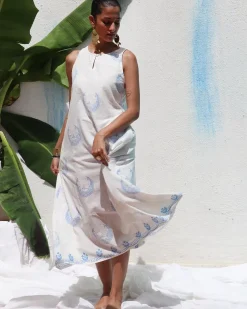 Vanessa Handprinted Cotton Dress - WITC