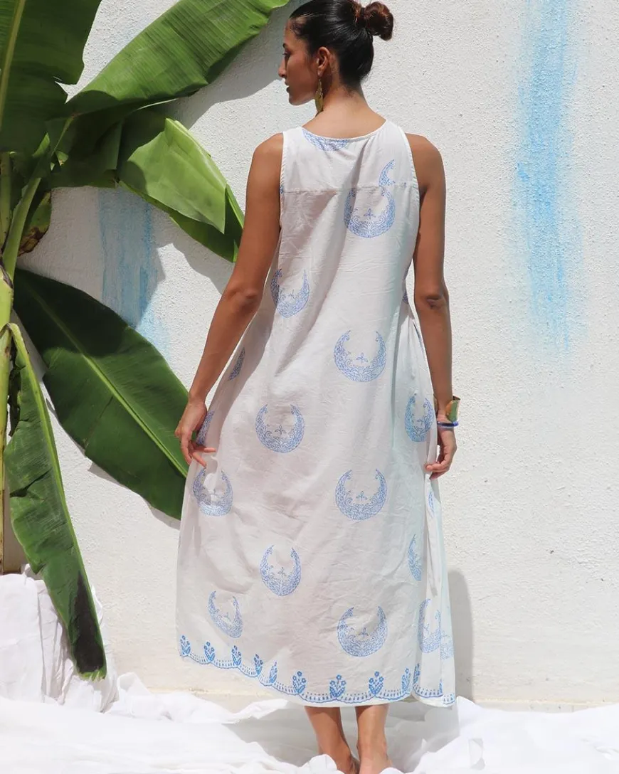 Vanessa Handprinted Cotton Dress - WITC