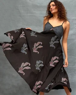 Wildflower Whispers Block printed Cotton Dress