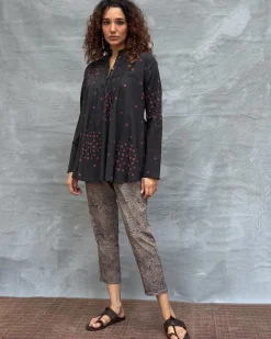 Windsong Blockprinted Cotton Top