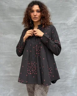 Windsong Blockprinted Cotton Top