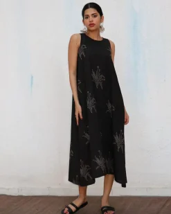 Zita Blockprinted Cotton Dress - NOMAD