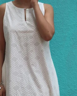 Ziva Cotton Dress - Safed