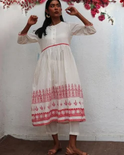 Zubeira Blockprinted Cotton Kurta Set - BGVL
