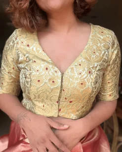 Zubeyda Khimkab Brocade Blouse - Nargiz