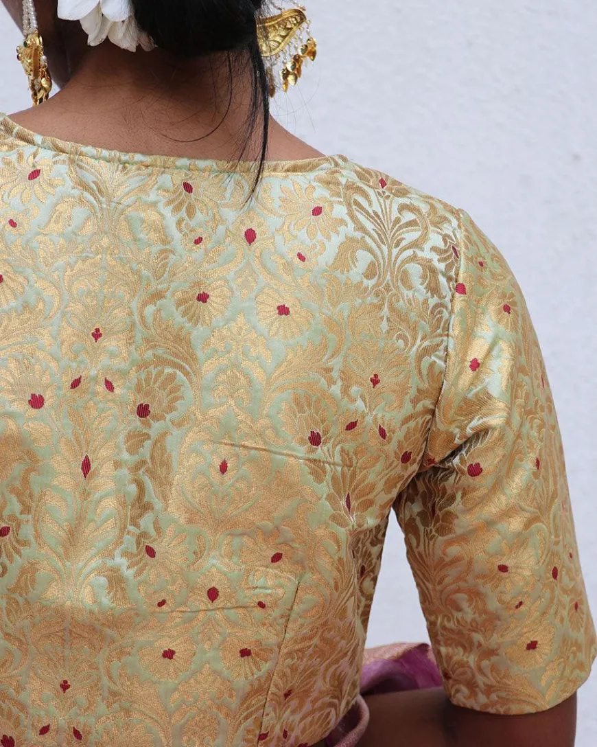 Zubeyda Khimkab Brocade Blouse - Nargiz