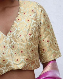 Zubeyda Khimkab Brocade Blouse - Nargiz